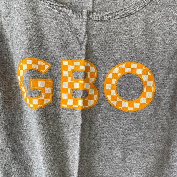 GBO Go Big Orange Checkerboard Tank Top Size L - Picture 2 of 4